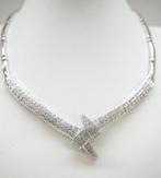 Choker halsketting - 18 karaat Witgoud - 9.50ct. tw. Diamant