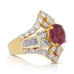Zonder Minimumprijs - Ring - 18 karaat Geel goud - 3.94ct., Nieuw