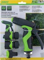 2dekans | Kinzo 4-Delige Spuitpistool Set - Incl. 3, Tuin en Terras, Hand-tuingereedschap, Ophalen of Verzenden, Zo goed als nieuw