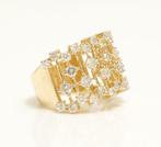 Cocktailring - 14 karaat Geel goud - 1.90ct. tw. Diamant