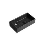 Fontein Ora 41x22x10cm mat zwart inclusief afvoerplug links, Verzenden, Nieuw