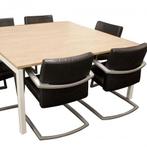 (MDK-102149) Kwadrant vergadertafel 160 x 160 cm wit, Ophalen of Verzenden, Gebruikt