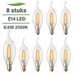 8x E14 LED lamp | Kaarslamp | 0.6 watt 2100K extra warm wit, Nieuw, Sfeervol, Led-lamp, Minder dan 30 watt