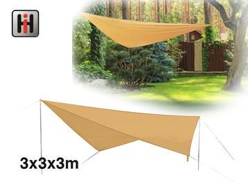 Zonnedoek Beige - Schaduw doek - 3 x 3 x 3 meter beschikbaar voor biedingen