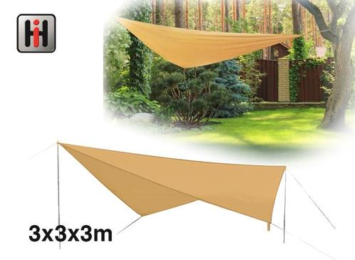 Zonnedoek Beige - Schaduw doek - 3 x 3 x 3 meter, Tuin en Terras, Parasols, Nieuw, Verzenden