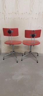 Stoel - Chroom - Twee Vintage opdraai stoelen