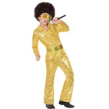 Budget disco pailletten pak goud voor jongens - Jaren 70 d.. beschikbaar voor biedingen