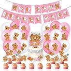 32-delige set We Can Bearly Wait roze, Hobby en Vrije tijd, Feestartikelen, Verzenden, Nieuw, Versiering, Geboorte of Huwelijk