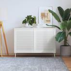 vidaXL Kastdeuren met lamellen 2 st 69x59,4 cm massief, Huis en Inrichting, Verzenden, Nieuw