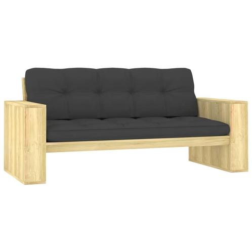 vidaXL Tuinbank met antracietkleurige kussens 179cm, Tuin en Terras, Tuinbanken, Nieuw, Verzenden
