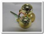 Kerstballen 3 stuks. 25mm op steker goud Kerstbal 3 cm., Ophalen of Verzenden, Nieuw