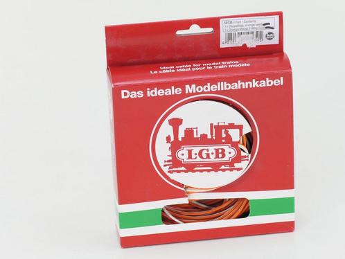 LGB 50130 Doppellitze, orange/weiß, 15 m (Kabels) (Kabels), Hobby en Vrije tijd, Modeltreinen | Overige schalen, Rails, Nieuw
