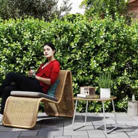 Rotan Bijzettafel met Glas – 50x50x44 cm, Weerbestendig, Tuin en Terras, Tuintafels, Nieuw, Verzenden