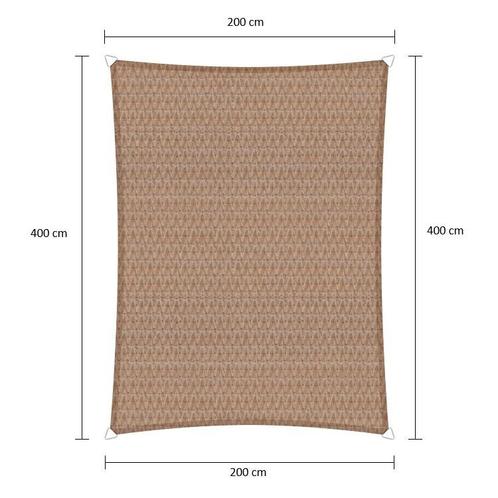 Rechthoek schaduwdoek - Zand - Waterdoorlatend - 2,0 x 4,0 m, Tuin en Terras, Schaduwdoeken, Ophalen of Verzenden