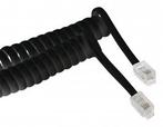 Headset RJ10 gedraaide kabel - Nedis - 5 meter (Zwart), Verzenden, Nieuw
