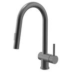 Keukenmengkraan Yami gun metal volledig Rvs met draaibare, Verzenden, Nieuw