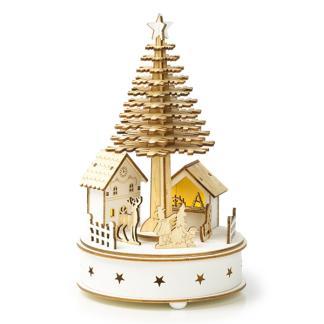 Houten kerstfiguur | Kerstplein | Lumineo, Diversen, Kerst, Nieuw, Verzenden