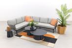 Durban/Velora royal grey loungeset - hoekbank - 4-delig, Verzenden, Nieuw, Overige materialen, Loungeset
