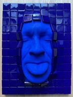 gregos - Blue mockery behind blue tiles, Antiek en Kunst