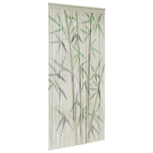 vidaXL Insectengordijn bamboe print 100x200 cm bamboe, Huis en Inrichting, Stoffering | Gordijnen en Lamellen, Groen, Nieuw, Verzenden