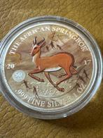 Gabon. 1000 Francs 2017 Springbock ,Colorized 1 Oz (.999), Postzegels en Munten, Munten | Europa | Niet-Euromunten