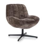 *WOONWINKEL* By-Boo Derby Draaibare Fauteuil Bruin, Huis en Inrichting, Fauteuils, Nieuw, Stof, Verzenden