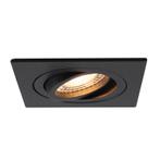 Kantelbare vierkante inbouwspot Scott, zwart, Ophalen of Verzenden, Nieuw, Basis