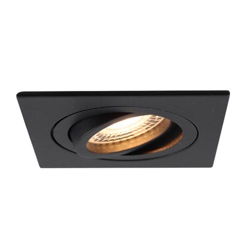 Kantelbare vierkante inbouwspot Scott, zwart, Huis en Inrichting, Lampen | Spots, Nieuw, Ophalen of Verzenden