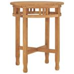 vidaXL Bistrotafel inklapbaar Ø60x75,5 cm massief teakhout, Huis en Inrichting, Tafels | Eettafels, Verzenden, Nieuw