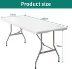 2dekans | YITAHOME 1,8 m Opvouwbare Campingtafel – Draagbare, Ophalen of Verzenden, Zo goed als nieuw