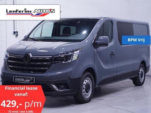 Renault Trafic 2.0 dC1 150 pk Dubbel Cabine BPM vrij Airco, Auto's, Bestelauto's, Lease, Handgeschakeld, Diesel, Plug-in hybride