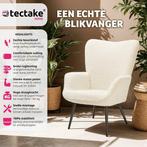 2dekans | tectake® oorfauteuil in Scandinavische Stijl |, Huis en Inrichting, Fauteuils, Ophalen of Verzenden, Zo goed als nieuw