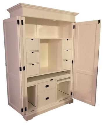 Computerkast wit Delden 155cm beschikbaar voor biedingen