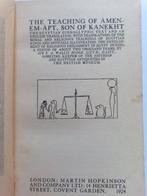 E.A. Wallis Budge - The Teaching of Amen-em-apt, Son of, Antiek en Kunst, Antiek | Boeken en Bijbels