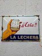 Emaille bord - Geëmailleerd bord LA LECHERA dit.
