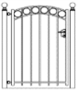 Hekwerk Pro Enkele sierpoort Genua h125 x b107,5cm boog, Tuin en Terras, Schuttingen, Nieuw, Ophalen of Verzenden