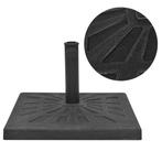 vidaXL Parasolvoet vierkant 19 kg hars zwart, Tuin en Terras, Verzenden, Nieuw, Minder dan 1 meter, Parasolvoet