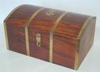 Kist - Hout, Messing - doos met inlegwerk