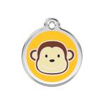 Monkey Yellow roestvrijstalen hondenpenning medium/gemiddeld, Dieren en Toebehoren, Nieuw, Verzenden