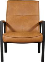 Leren fauteuil - Echt leer, Industrieel, Comfortabel en kies, Huis en Inrichting, Fauteuils, Nieuw, Ophalen of Verzenden, 50 tot 75 cm
