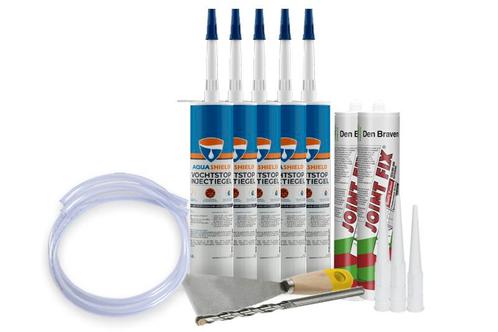 Aquashield Aquashield vochtstop injectiegel set 5 x 310 ml, Doe-het-zelf en Verbouw, Isolatie en Afdichting, Nieuw, Verzenden