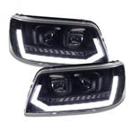 Koplampen VW T5 03-09 Devil Eyes real DRL LED Dynamisch, Ophalen of Verzenden, Nieuw