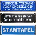 Tekstborden van metaal wandborden met spreuken 3000 soorten, Ophalen of Verzenden, Nieuw