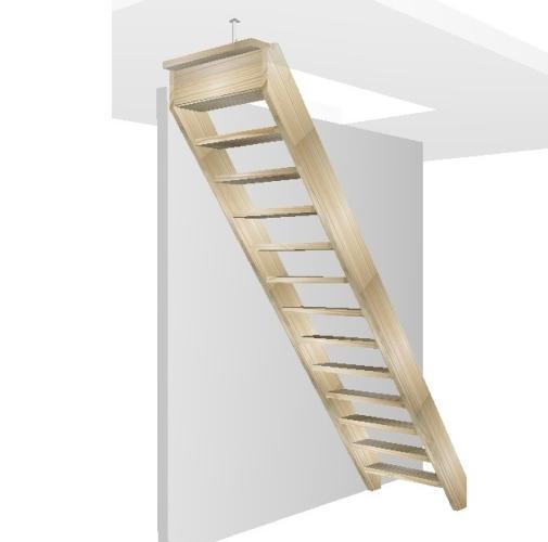 Koop nu een vuren steektrap bij GoUp - 800 10T treden, Doe-het-zelf en Verbouw, Ladders en Trappen, Trap, Nieuw, 4 meter of meer