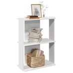 vidaXL Boekenkast 3-laags 60x30x80 cm bewerkt hout wit, Verzenden, Nieuw, Overige houtsoorten
