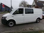 Volkswagen Transporter 2.0 TDI L2H1 DC Airco,Trekhaak, Auto's, Gebruikt, Euro 6, Overige carrosserieën, Wit