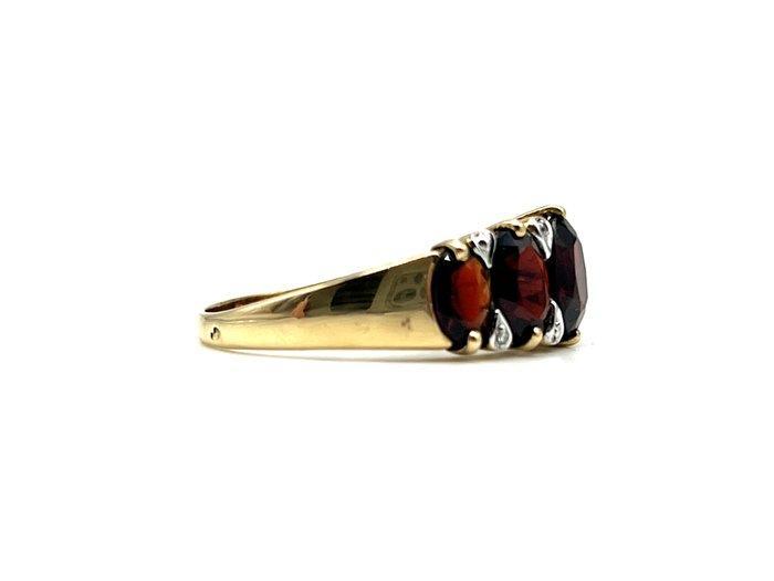 Ring - 18 karaat Geel goud - 3.00ct. tw. Granaat - Diamant, Sieraden, Tassen en Uiterlijk, Ringen