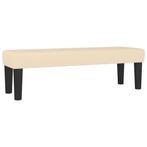 vidaXL Bankje 100x30x30 cm stof crèmekleurig, Verzenden, Nieuw, Stof, Minder dan 150 cm