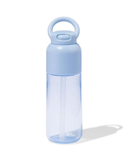 HEMA Waterfles met rietje 300ml blauw, Huis en Inrichting, Keuken | Servies, Nieuw, Verzenden