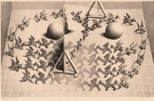 Toverspiegel - M.C. Escher Puzzel (1000 stukjes) | Puzzelman, Hobby en Vrije tijd, Denksport en Puzzels, Nieuw, Verzenden